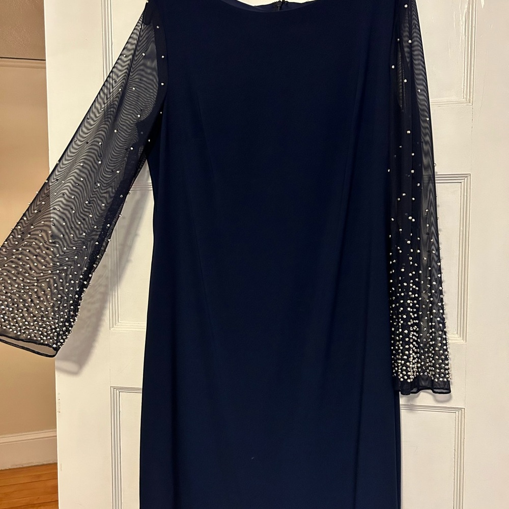 Cachet Black Sheath Dress with Bell Sleeves